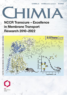 Title page of the CHIMIA issue 'NCCR Transcure - Excellence in Membrane Transport Research 2010-2022
